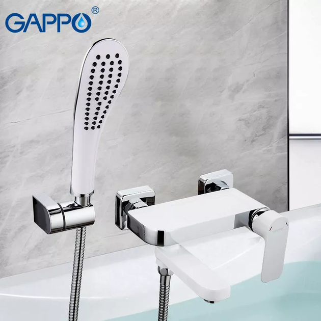 Змішувач для ванни G3248, білий/хром GAPPO G3248 - изображение 3