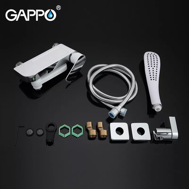 Змішувач для ванни G3248, білий/хром GAPPO G3248 - изображение 6