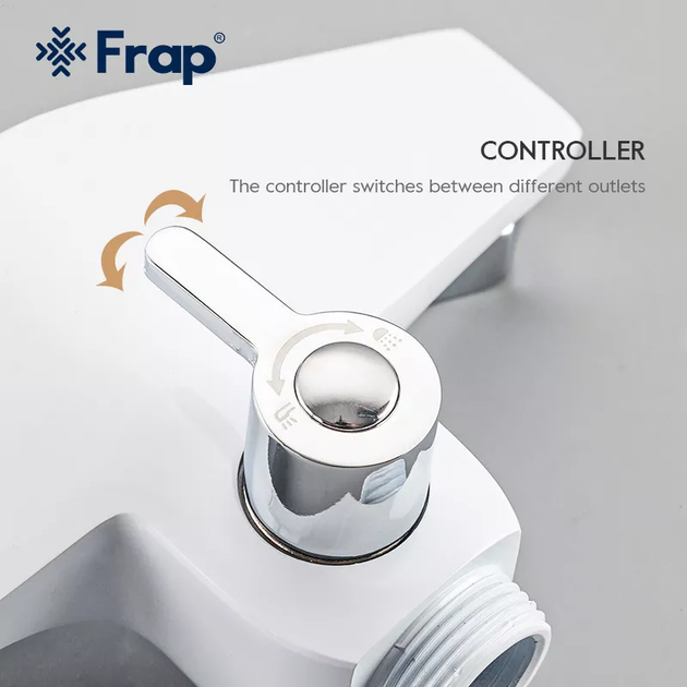 Змішувач для ванни F2258, білий/хром frap F2258 - зображення 4