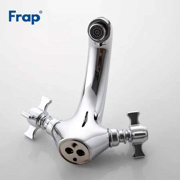 Змішувач для умивальника F1024, хром frap F1024 - Фото 5 Змішувач для умивальника F1024, хром frap F1024 - зображення 5