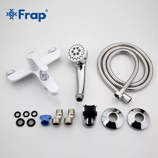 Змішувач для ванни F3241, білий/хром frap F3241 - Фото 7 Змішувач для ванни F3241, білий/хром frap F3241 - изображение 7