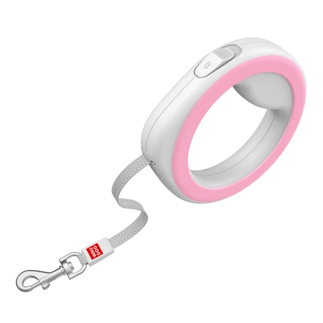 Поводок-рулетка для собак Waudog R-leash круглая со световозвращающей лентой XS/M до 40 кг 2,9 м Розовый (81277 Col) - Фото 4 Поводок-рулетка для собак Waudog R-leash круглая со световозвращающей лентой XS/M до 40 кг 2,9 м Розовый (81277 Col) - изображение 4