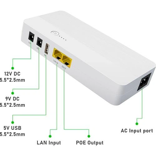 Бесперебойник (UPS) для WI-Fi роутера WGP POE04 8800mAh (32.56WH) 18W поддерживает 9/12V до 10 часов автономной работы - изображение 2
