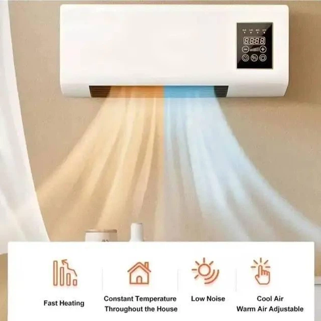 Кондиционер настенный Alfarid Wall Mounted 2 кВт с функцией обогрева и пультом Белый - изображение 3