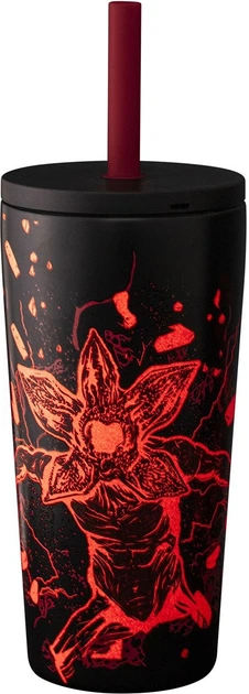 Kubek termiczny Bialetti Stranger Things ze slomka swiecacy w ciemnosci 600 ml (8006363095808) - obraz 3