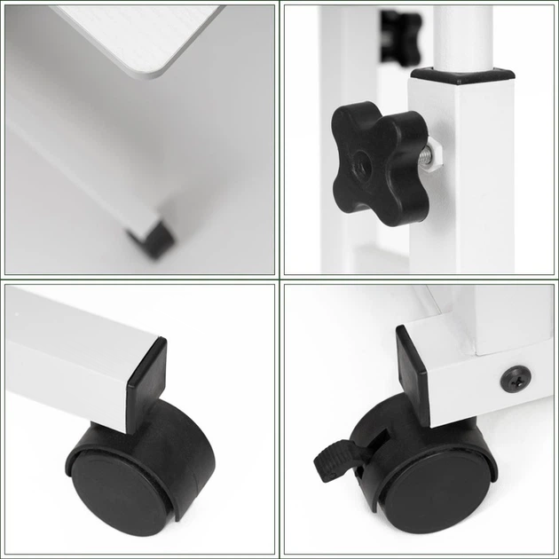 Stolik kawowy SPRINGOS HF0059 stolik pod laptopa regulowany Biały (5908455306881) - obraz 8