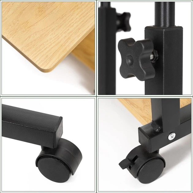 Stolik kawowy SPRINGOS HF0060 stolik pod laptopa regulowany Jasno brązowy (5908455306898) - obraz 5