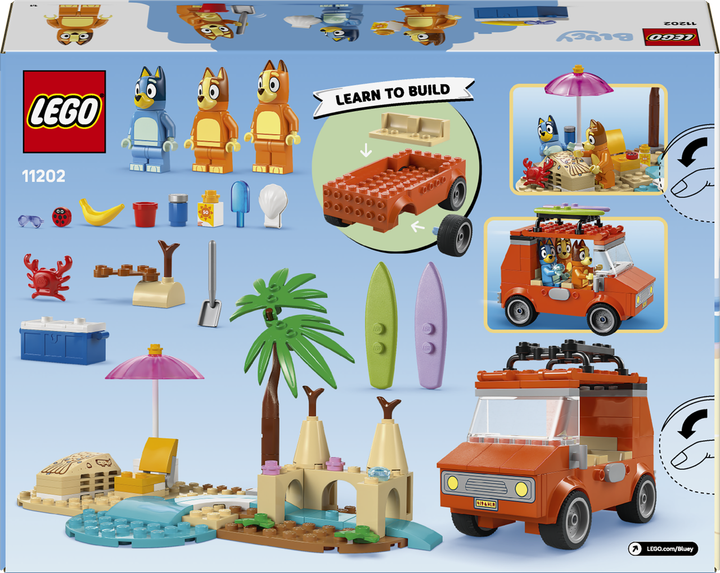 Лего Блуї Пляж і сімейна поїздка на автомобілі Блуї Lego Bluey 11202 - зображення 3