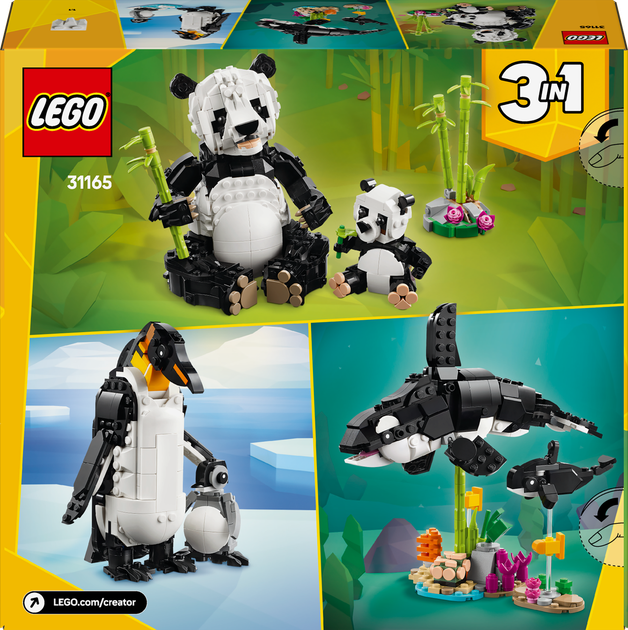 Конструктор Лего Креатор 3 в 1 Панда Дикие животные семейство панд Lego Creator 31165 - Фото 2 Конструктор Лего Креатор 3 в 1 Панда Дикие животные семейство панд Lego Creator 31165 - изображение 2