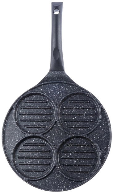 Patelnia do burgerów i jajek Orion Grande granitowa grillowa 26.5 cm (8592381175832) - obraz 2