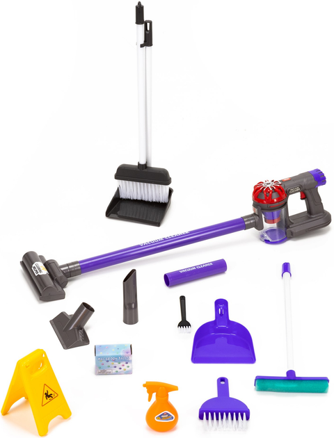 Zestaw sprzątający dla dzieci Springos odkurzacz na baterię z akcesorami (5908455307628) - obraz 2