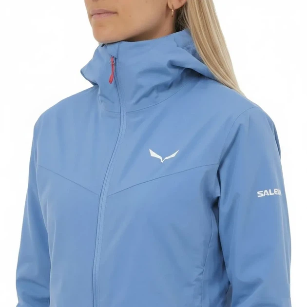 Куртка Salewa Puez Aqua 4 PTX 2.5L Wms 3150 блакитна S жіноча - Фото 4 Куртка Salewa Puez Aqua 4 PTX 2.5L Wms 3150 блакитна S жіноча - изображение 4