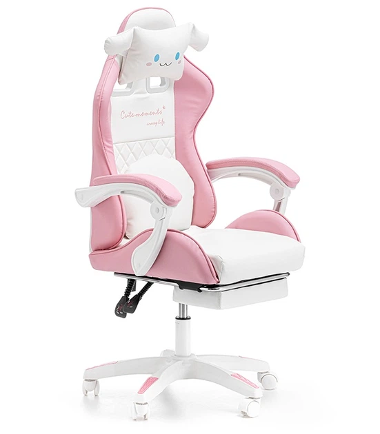 Dziecięcy fotel gamingowy Hedo 100004 z wysuwanym podnóżkiem z masażem Różowe (5904041164262) - obraz 5