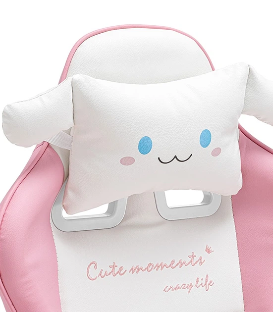 Dziecięcy fotel gamingowy Hedo 100004 z wysuwanym podnóżkiem z masażem Różowe (5904041164262) - obraz 7