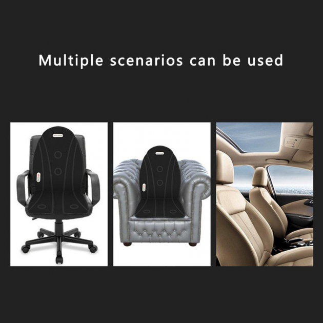 Масажна накидка на крісло для спини талії та стегон Massage Armchair JB-100D Black - зображення 9