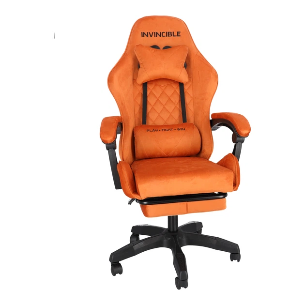 Ігрове крісло Hedo 100048 з висувною підставкою для ніг Коричневе (5907184130101) - зображення 3