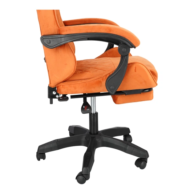 Ігрове крісло Hedo 100048 з висувною підставкою для ніг Коричневе (5907184130101) - зображення 9