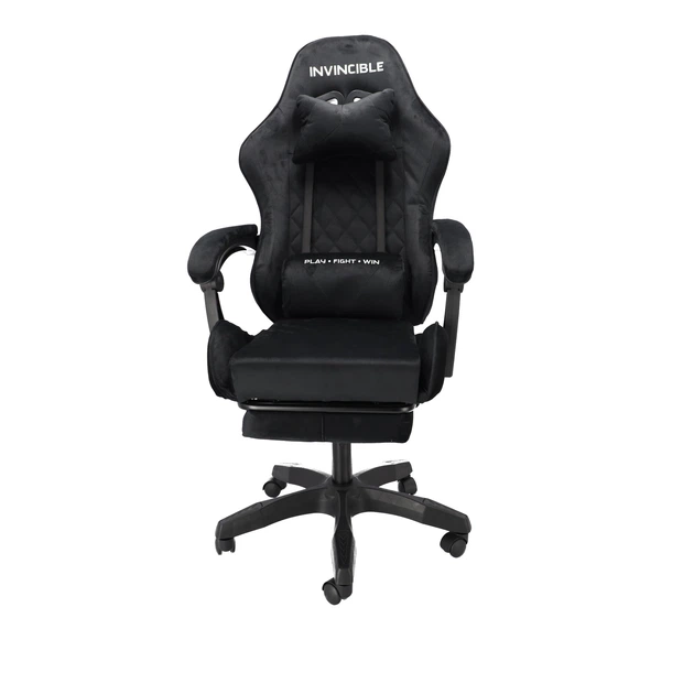 Ігрове крісло Hedo 100049 з висувною підставкою для ніг Чорне (5907184130118) - зображення 3