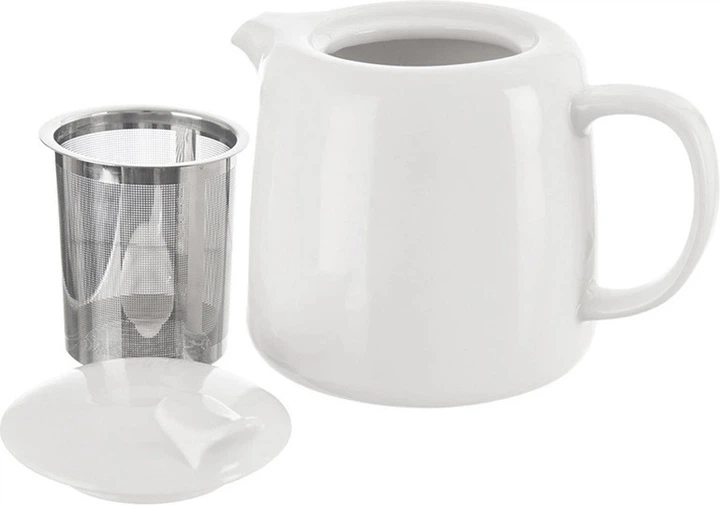 Dzbanek do herbaty Orion z zaparzaczem porcelanowy 650 ml Biały (8592381189617) - obraz 3