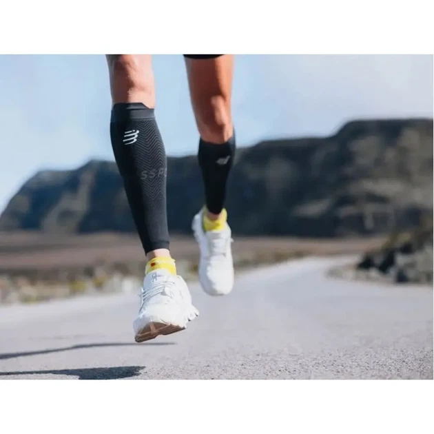 Гетры компрессионные Compressport R2 Oxygen Black/steel grey XL (100007825) - изображение 6