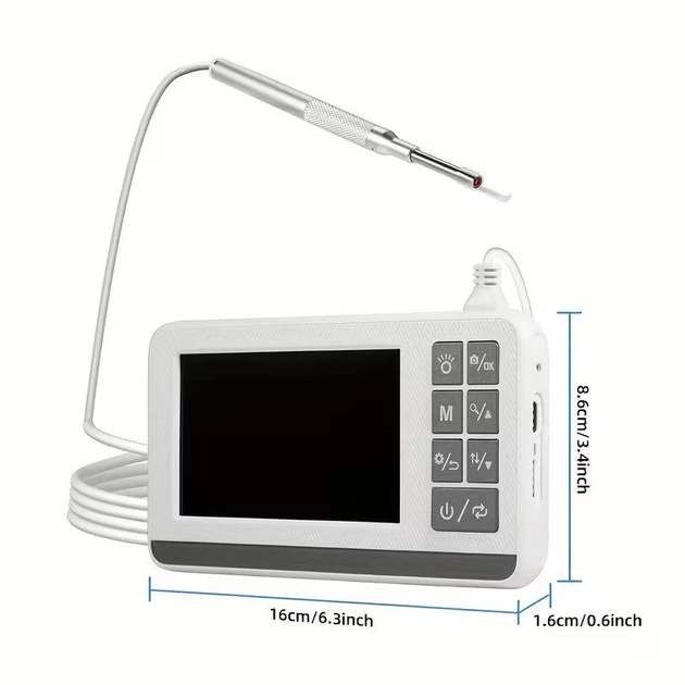 Очиститель ушей KERUI с HD эндоскопом, IPS-дисплей 4.3″, видеозапись, аккумуляторный - изображение 8