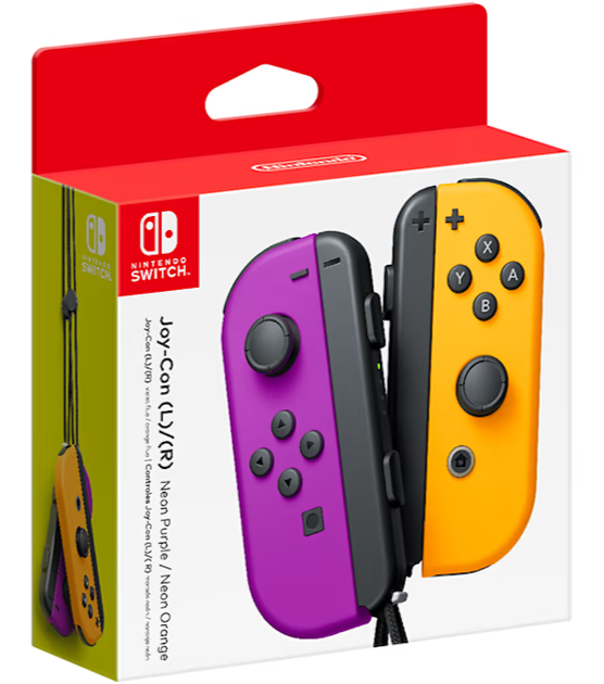Геймпад Nintendo Switch Joy-Con Pair Neon Purple Orange (0045496431310) (955555915127813) - Уцінка - зображення 2