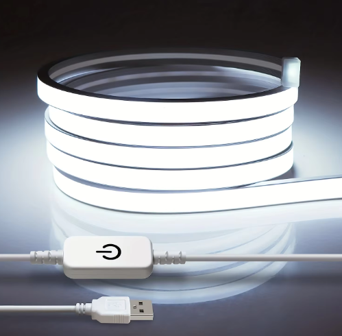 Светодиодная неоновая лента 3 м СИВ с датчиком движения 3 м USB холодный / подсветка комнат - изображение 2