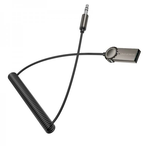 Bluetooth-ресивер BOROFONE BC56 Peaceful car AUX BT receiver with cable Metal Gray (6941991113031) (17429) - Фото 6 Bluetooth-ресивер BOROFONE BC56 Peaceful car AUX BT receiver with cable Metal Gray (6941991113031) (17429) - изображение 6