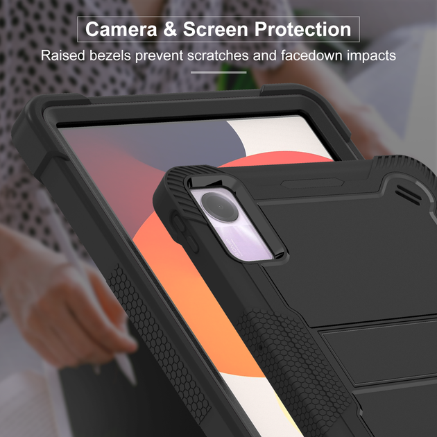 Противоударный чехол с подставкой Shockprof Capsule для Xiaomi Redmi Pad SE 11” 2023 Чёрный - Фото 8 Противоударный чехол с подставкой Shockprof Capsule для Xiaomi Redmi Pad SE 11” 2023 Чёрный - изображение 8