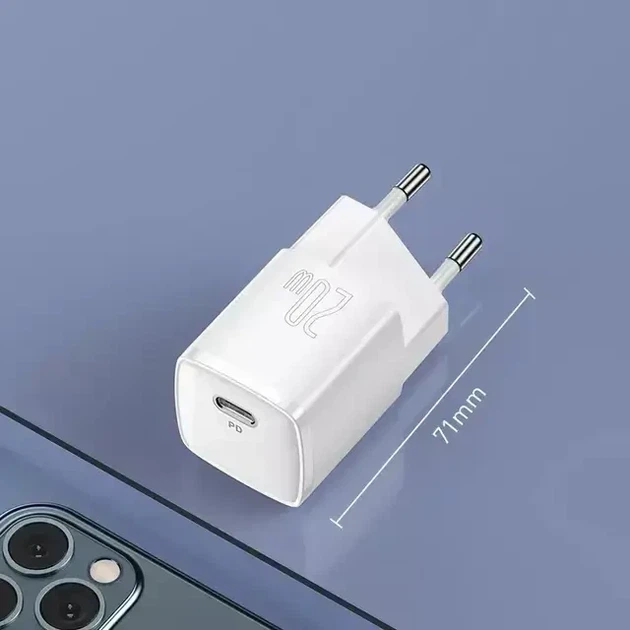Зарядное устройство BASEUS 20W 3A Type-C Baseus Cube PD Quick Charger Original QC. PD. White - Фото 6 Зарядное устройство BASEUS 20W 3A Type-C Baseus Cube PD Quick Charger Original QC. PD. White - изображение 6
