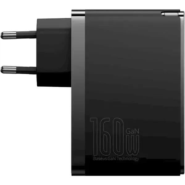 Сетевое зарядное устройство BASEUS GaN5 Pro 160W (2 Type-C + 1 USB) с кабелем - изображение 3