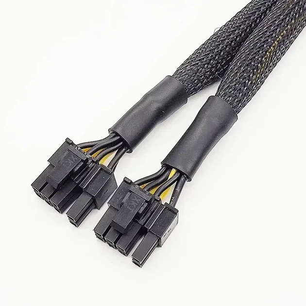 Переходник (сплиттер) 8pin PciEx to 2 x 8pin / 6 pin разветвитель PciEx black - изображение 5