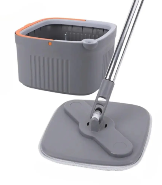Комплект швабра з відром 6 л та двома мопами SmartMop SelfClean, сірого та помаранчевого кольору - зображення 13