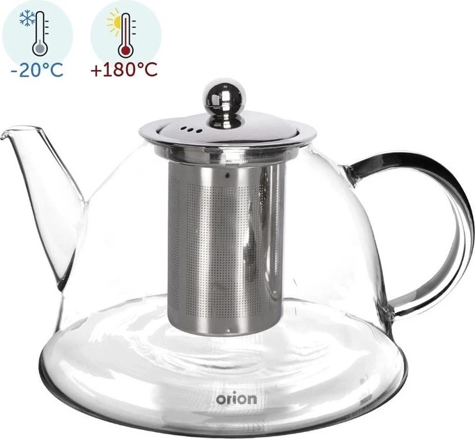 Dzbanek do herbaty Orion szklany z zaparzaczem żaroodporny Przezroczysty 1.65 l (8592381160012) - obraz 2