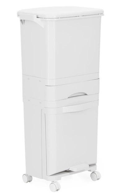 Kosz do segregacji SPRINGOS HA1110 42 l Biały (5908455307307) - obraz 2