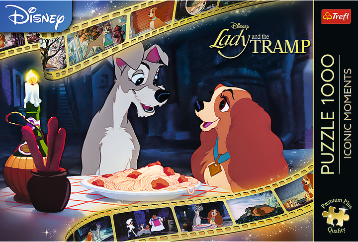 Puzzle Trefl Premium Disney Zakochany Kundel 1000 elementów 10830 (5900511108309) - obraz 2