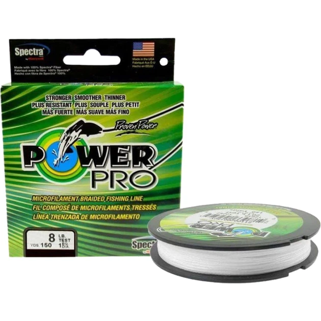 Шнур Power Pro (White) 135m 0.06mm 6.5lb/3.0kg - Фото 1 Шнур Power Pro (White) 135m 0.06mm 6.5lb/3.0kg - зображення 1