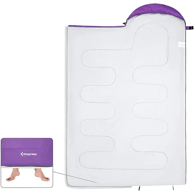 Спальний мішок KingCamp Oasis 250 Comf +12°C / Lim +7°C / Extr -3°C Purple - зображення 3