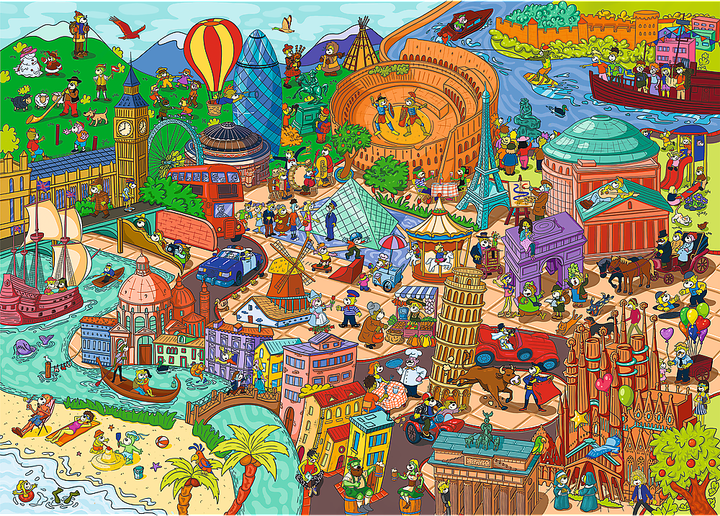 Пазл Trefl Spy Guy Загублені предмети Європа 500 елементів 37481 (5900511374810) - зображення 3