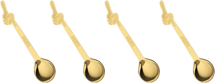 Zestaw łyżeczek do herbaty Bialetti Joyful Memories złocisty 4 szt (8006363095198) - obraz 2