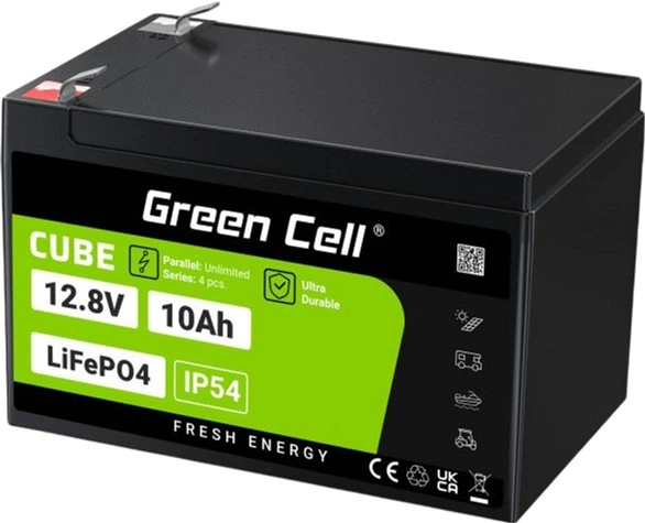 Akumulator Green Cell LiFePO4 12.8V 10Ah (LFPGC12V10AH) - obraz 3