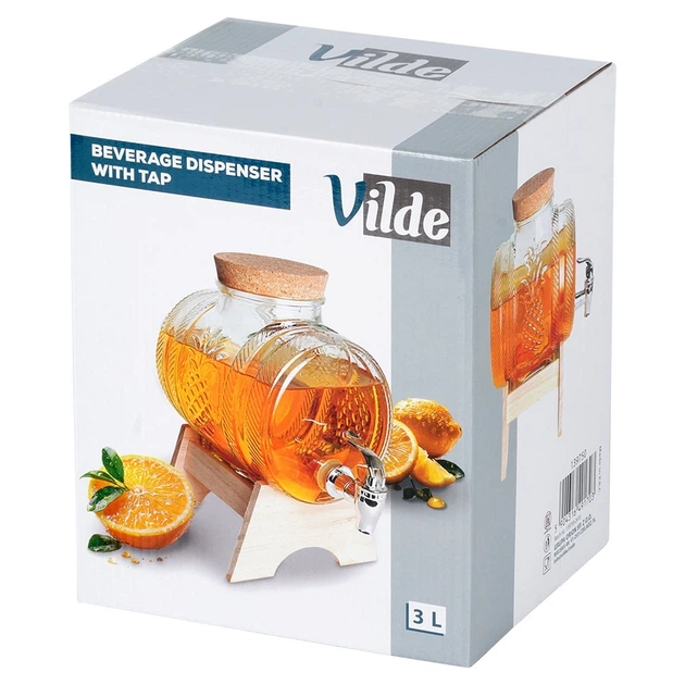 Słój do napojów Vilde z kranikiem i stojakiem 3 l (5904316491703) - obraz 3