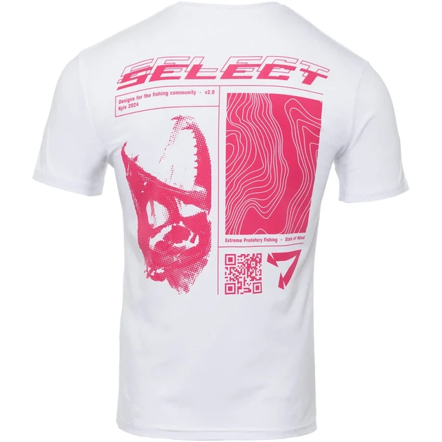 Футболка Select T-Shirt Lines Fish L White - Фото 3 Футболка Select T-Shirt Lines Fish L White - изображение 3