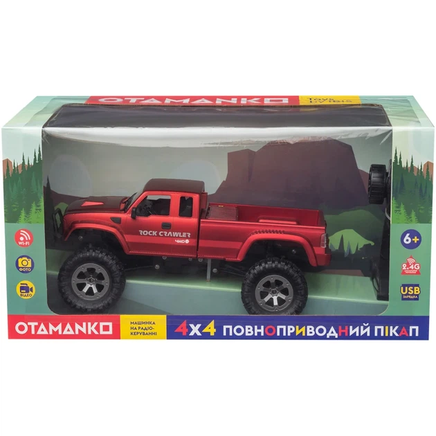 Машинка OTAMANKO 4x4 полноприводный пикап с камерой красный - изображение 11