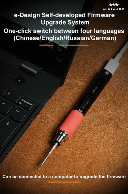 Паяльник Miniware TS21 живлення USB Type-C + 3 жала типу С210 KU,IS,I - З Блоком живлення 100W - зображення 10