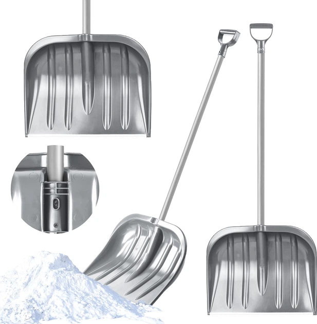 Lopata do śniegu Kadax 132 cm Srebrna (K3755) - obraz 2