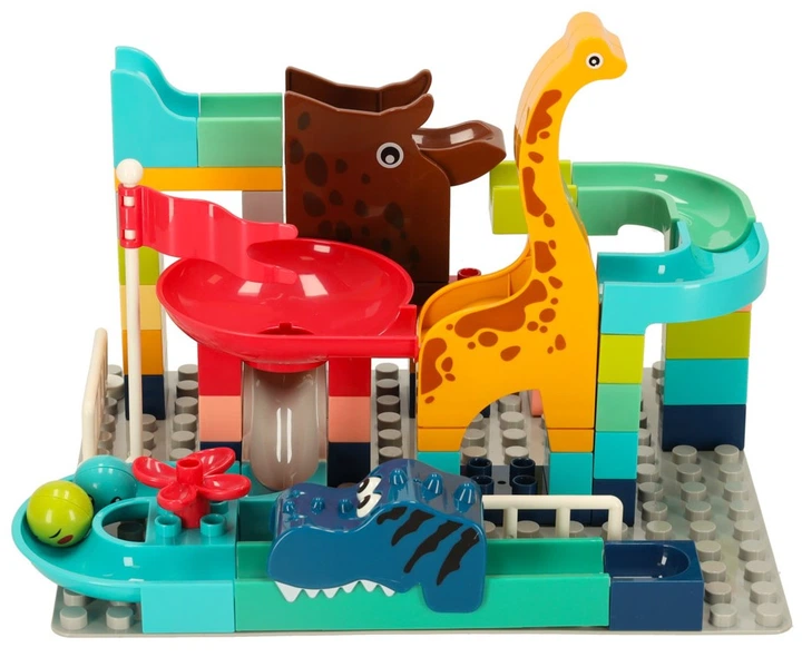 Конструктор Bibi-inn Парк динозаврів трек кульковий 62 елементи (KX3589) (5903039753228) - зображення 4