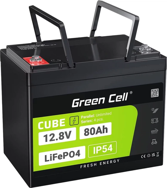 Akumulator Green Cell LiFePO4 12.8V 80Ah (LFPGC12V80AH) - obraz 2