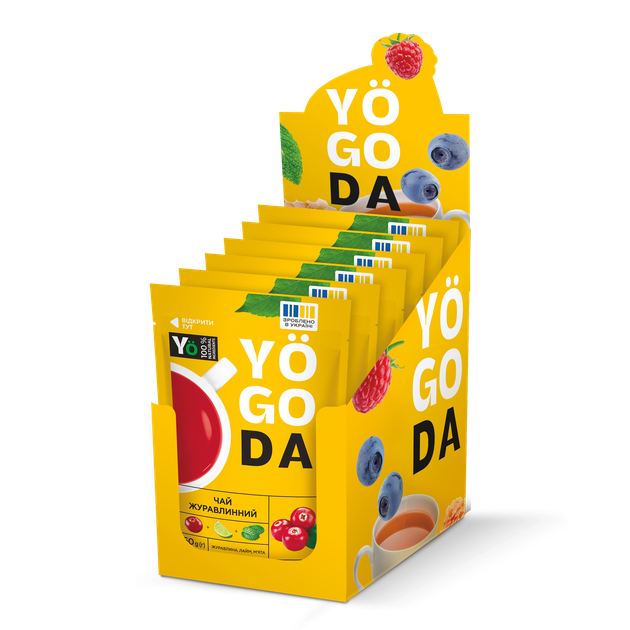 Чай «Журавлинний» YOGODA З медом 6шт х 50г ШоуБокс 002879 - зображення 4