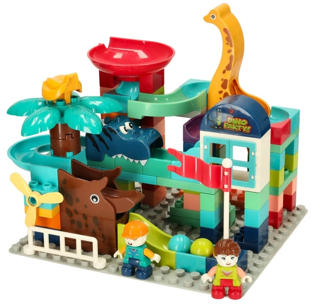 Klocki konstrukcyjne Bibi-inn Park Dinozaurów Tor kulkowy 121 elementów (KX3589_1) (5903039753235) - obraz 3